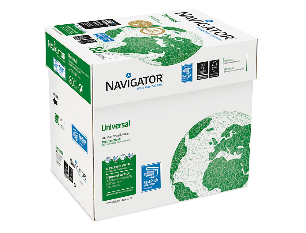 PAPIER NAVIGATOR FASTPACK A4 80G 2500 FEUILLES