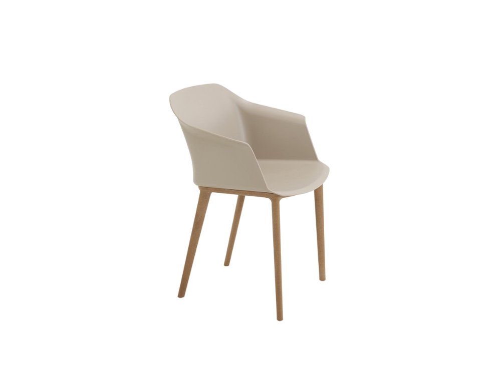 FAUTEUIL KIKO COQUE POLYPRO   PIEDS 20% BOIS 15% FIBRE VERRE3634